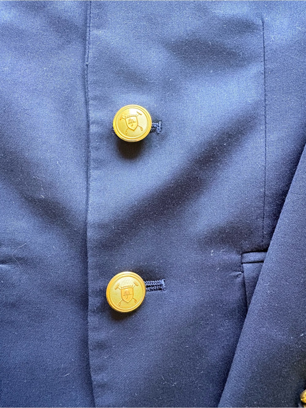 Boys Lauren- Ralph Lauren Navy Blue Blazer with Gold Buttons-10R - Picture 4 of 15